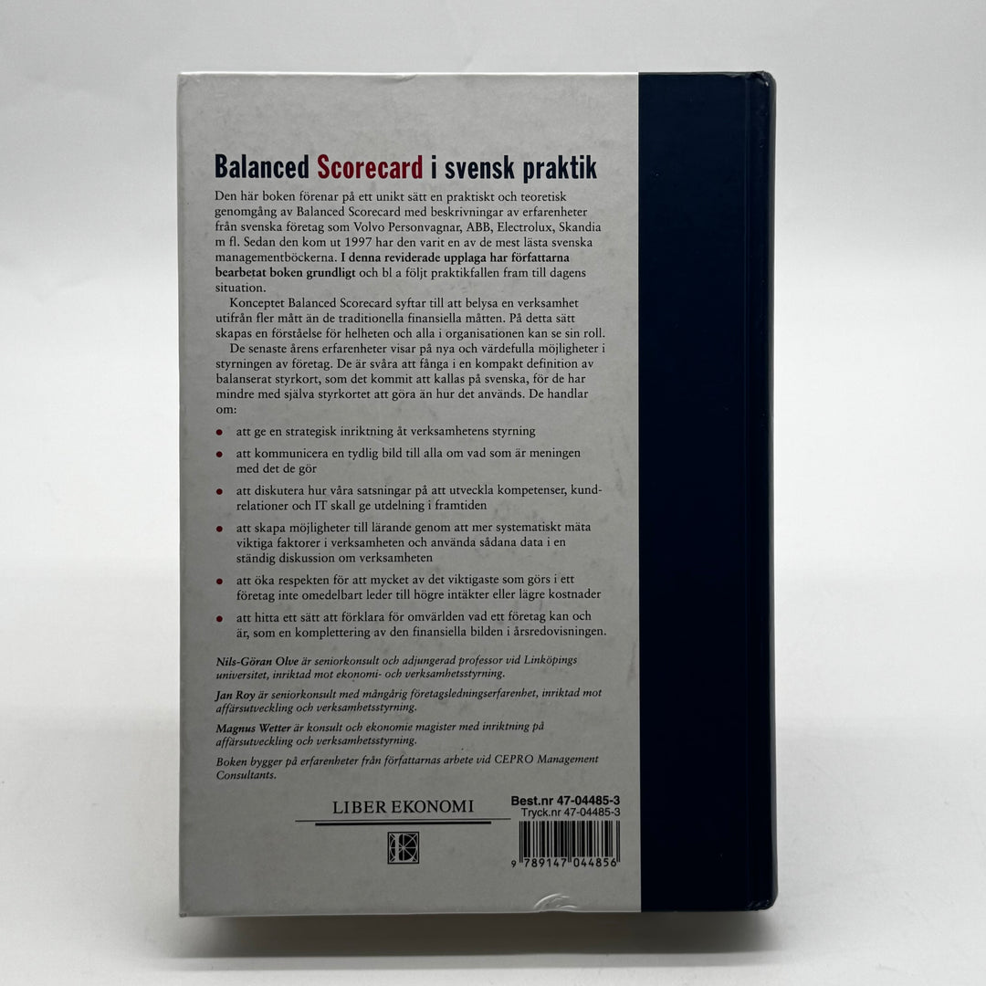 Balanced Scorecard i svensk praktik ledarskapsbok