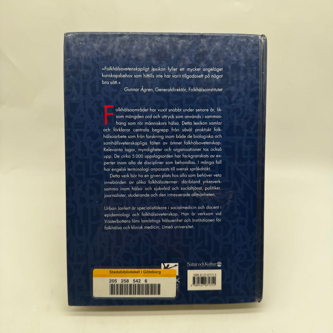 Folkhälsovetenskapligt lexikon Urban Janlert inbunden bok