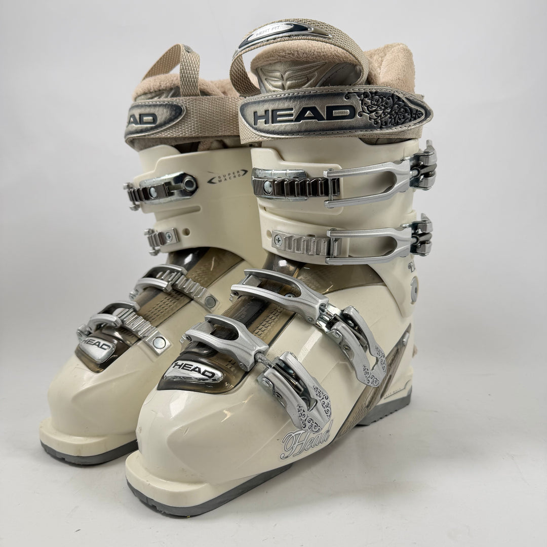 HEAD alpina skidpjäxor creme fyrspännen