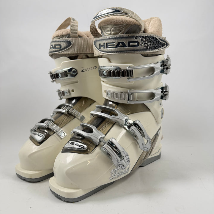 HEAD alpina skidpjäxor creme fyrspännen