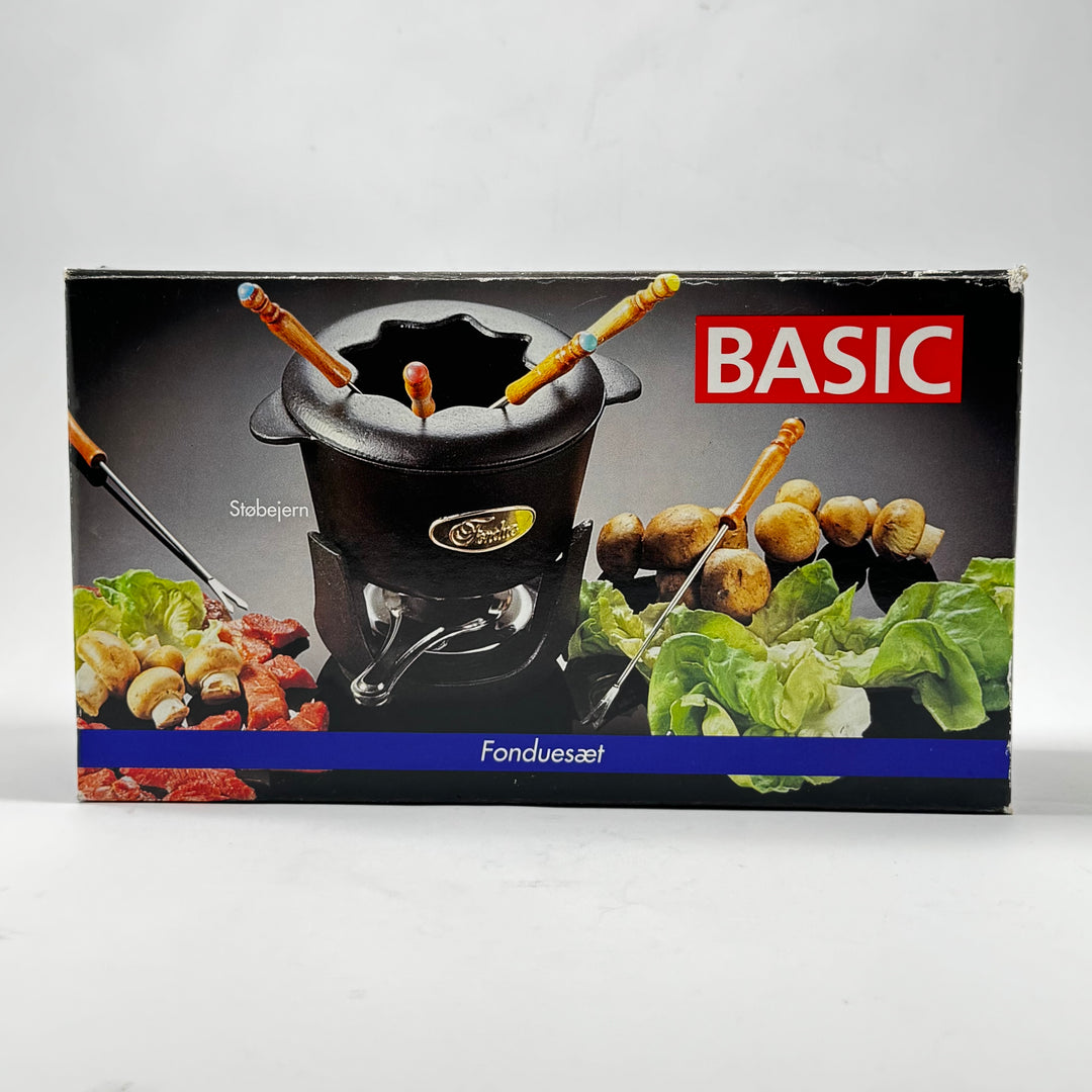 BASIC klassiskt gjutjärns fondueset med brännare