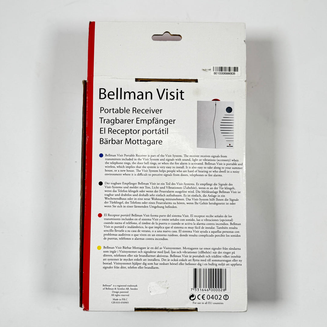 Bellman Visit bärbar mottagare begagnad hjälpmedel