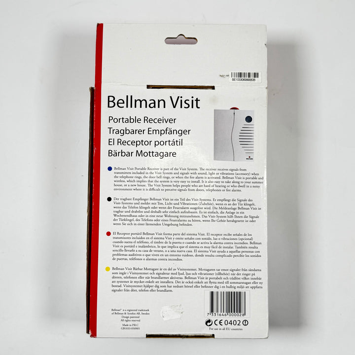Bellman Visit bärbar mottagare begagnad hjälpmedel