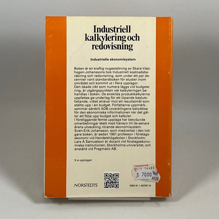 Industriell Kalkylering och Redovisning Handbok - Homy Secondhand Online