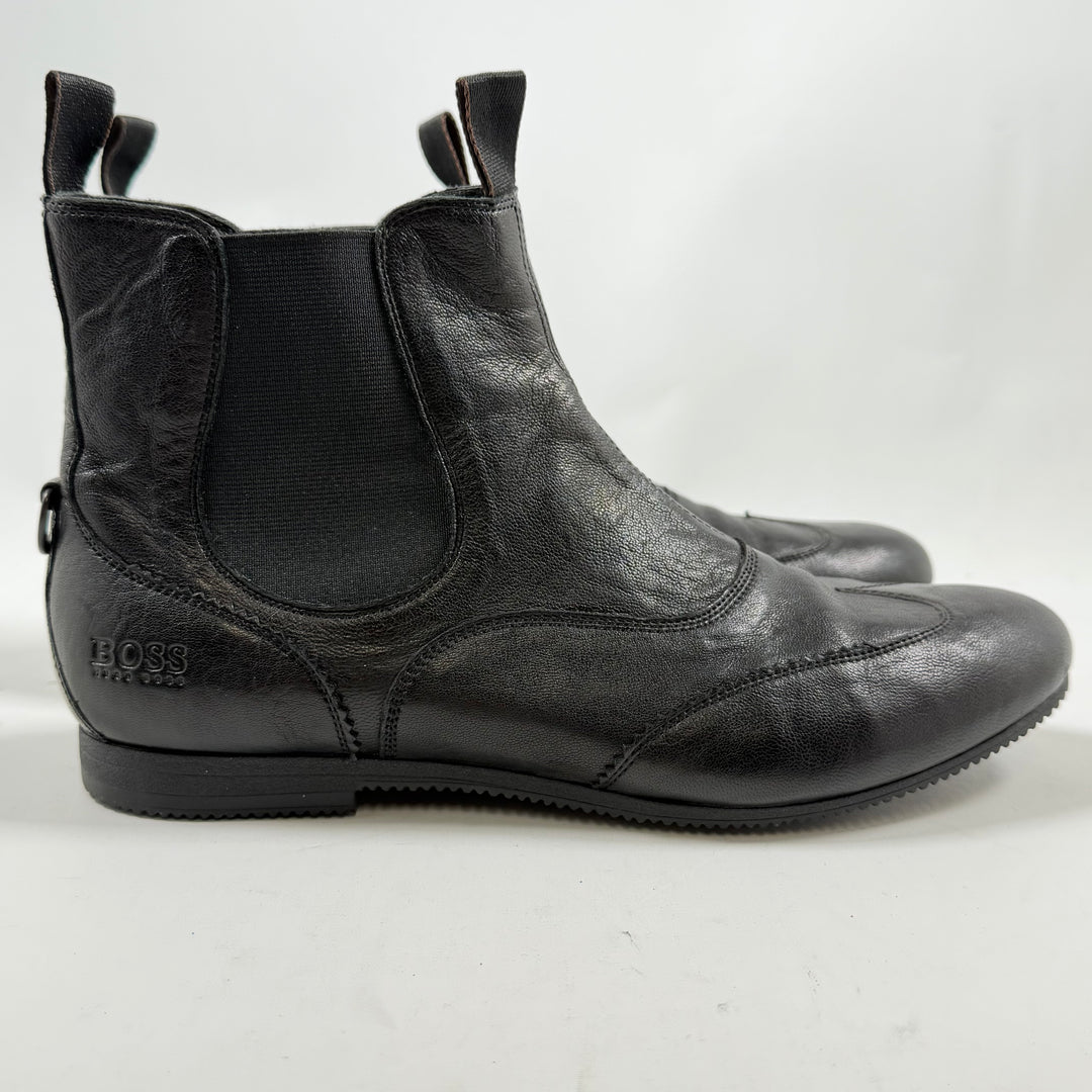 Hugo Boss eleganta herrstövlar i läder storlek 42