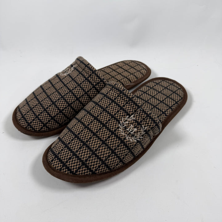 Eleganta klassiska rutmönstrade tofflor storlek 43