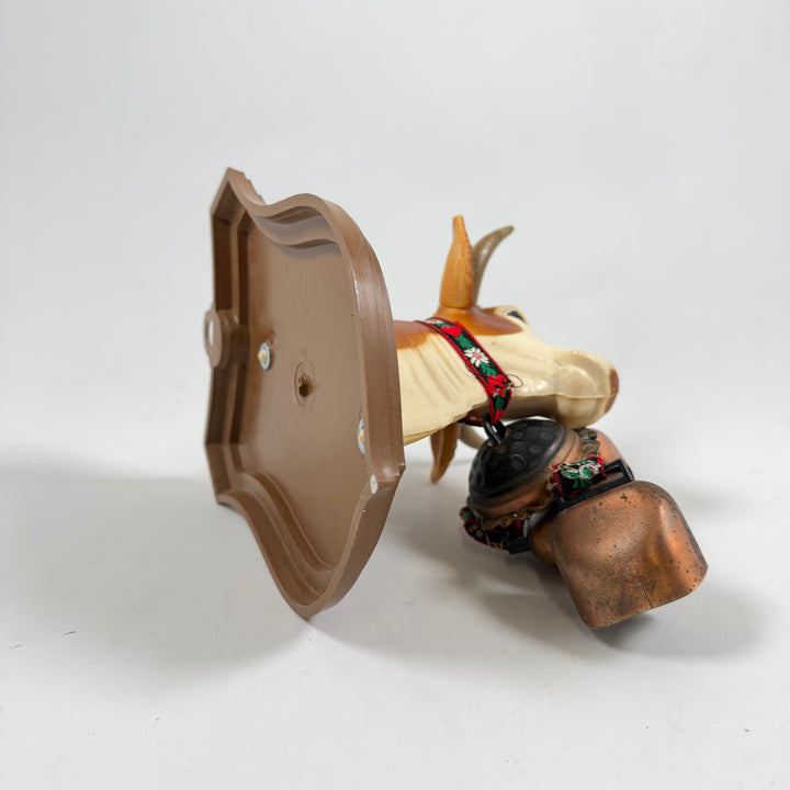 Retro väggdekorativ tjurhuvud i färgglad design