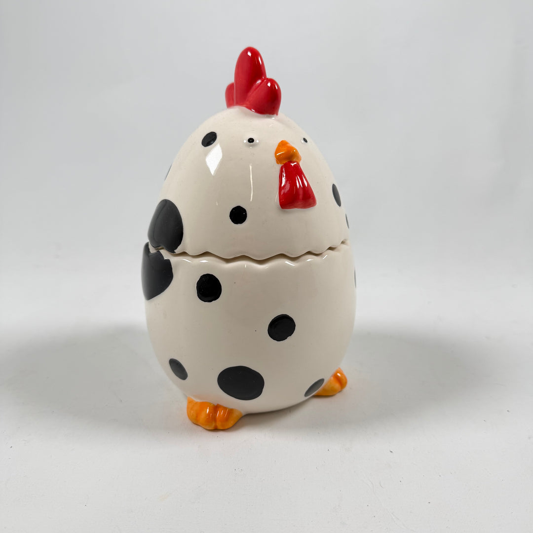Retro keramikburk formad som höna