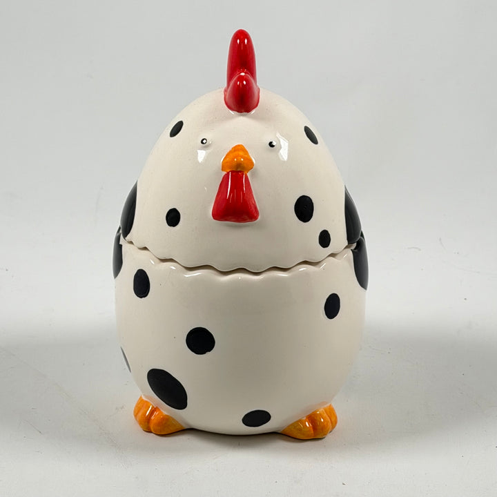 Retro keramikburk formad som höna