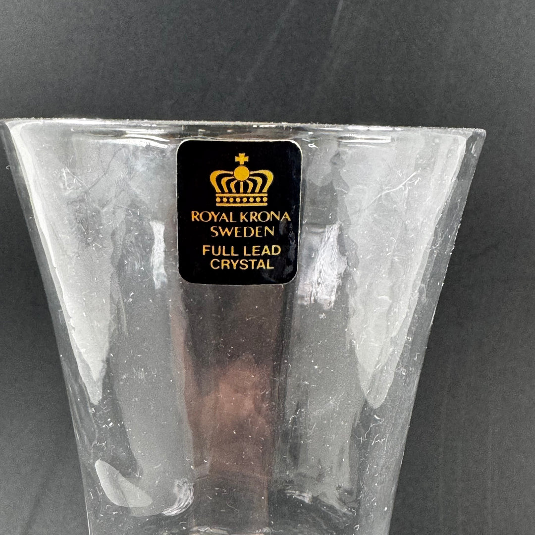 Royal Lanson kristallvas med druvrelief retro