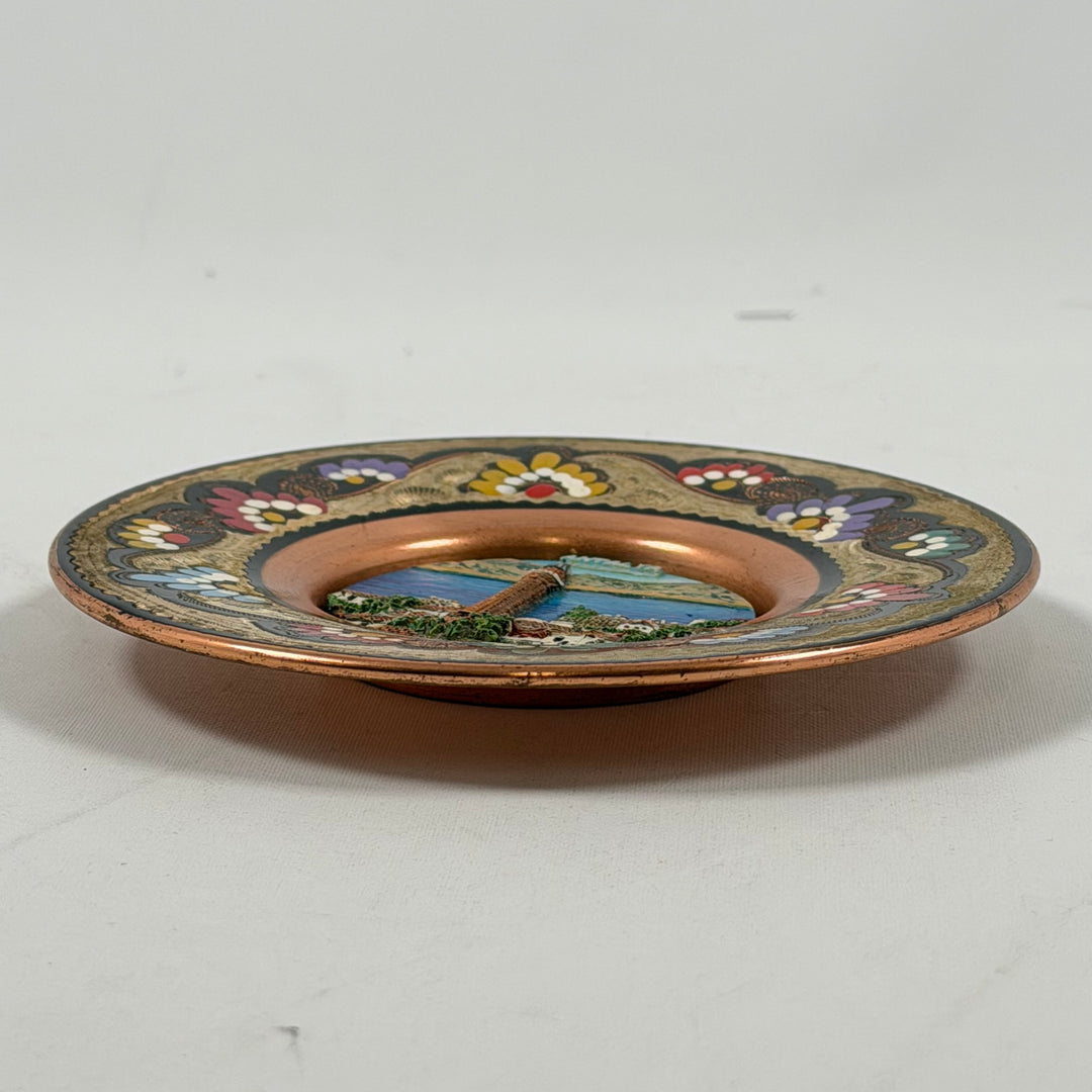 Retro dekorativ tallrik med Antalya-motiv