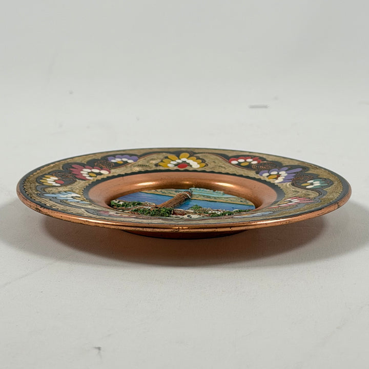 Retro dekorativ tallrik med Antalya-motiv