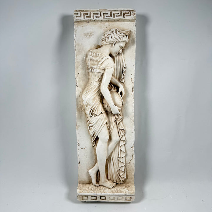 Grekisk relieffigur i gips 56 cm retro