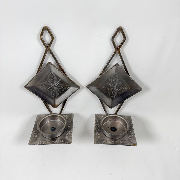 Retro väggljuslykta i metall 27 cm