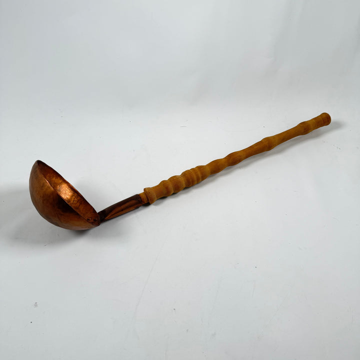 Retro träsked med kopparskopa 55 cm