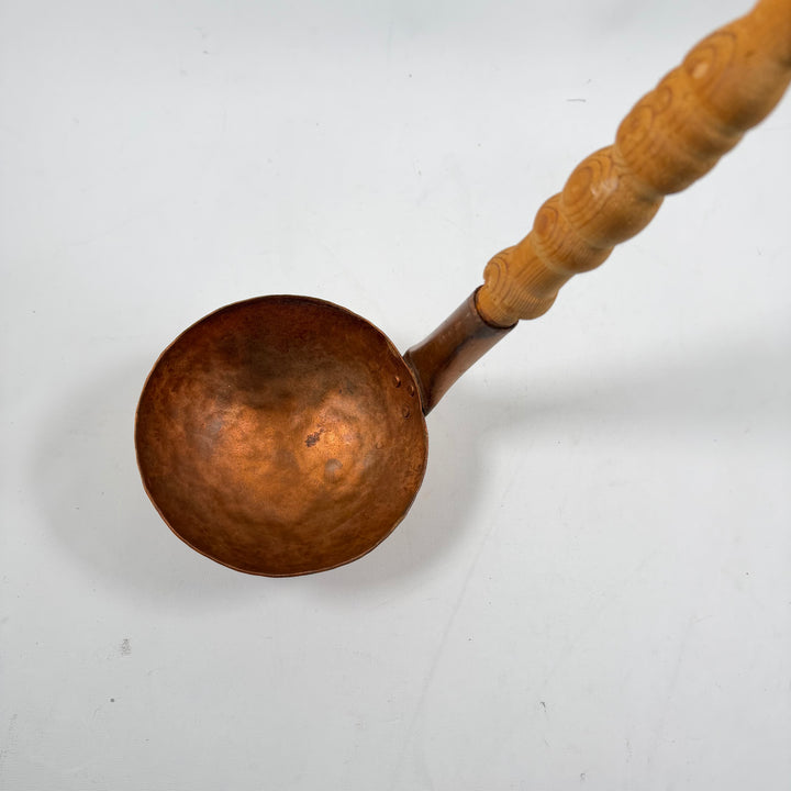Retro träsked med kopparskopa 55 cm