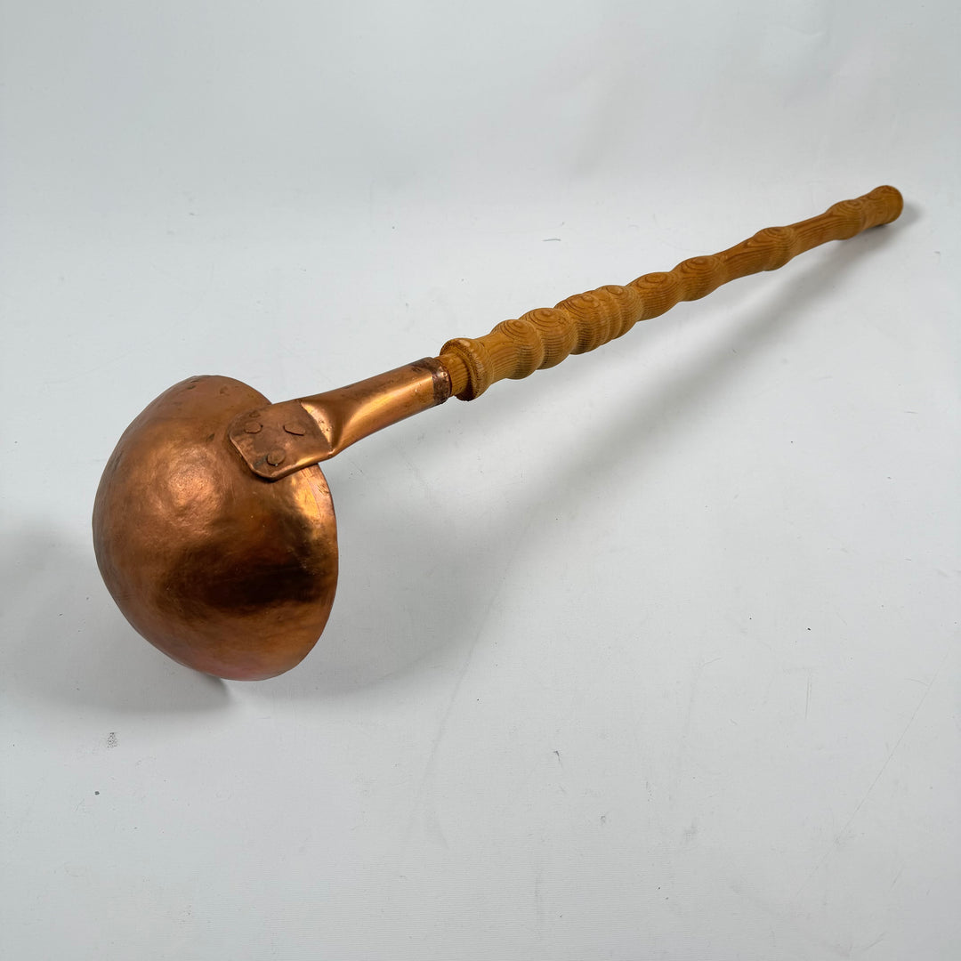 Retro träsked med kopparskopa 55 cm