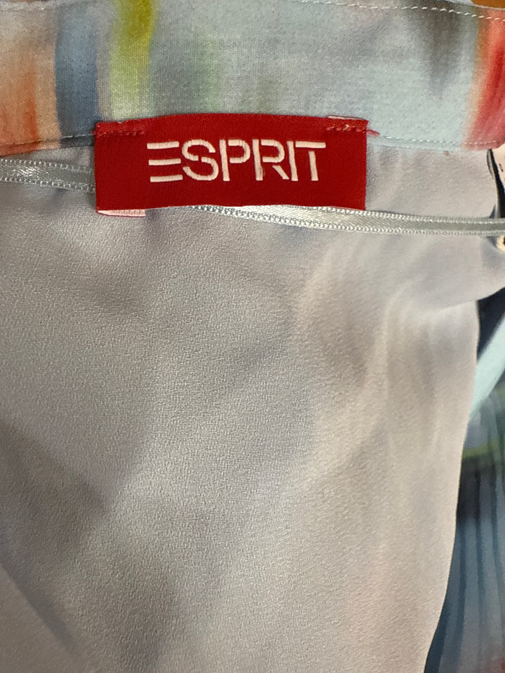 Esprit - Blå plisserad klänning med blommönster