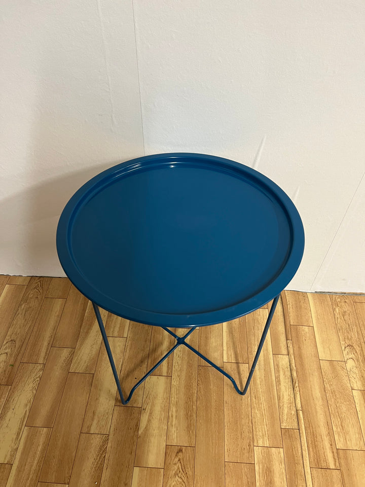 Elegant Blå Sidobord i Metall