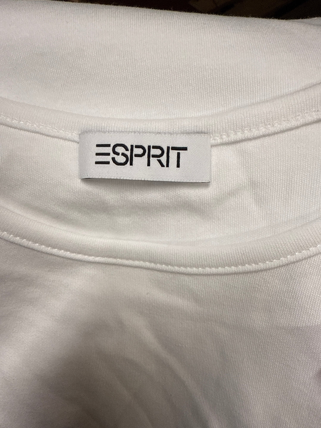 Esprit - Vit ärmfri topp i stretchmaterial