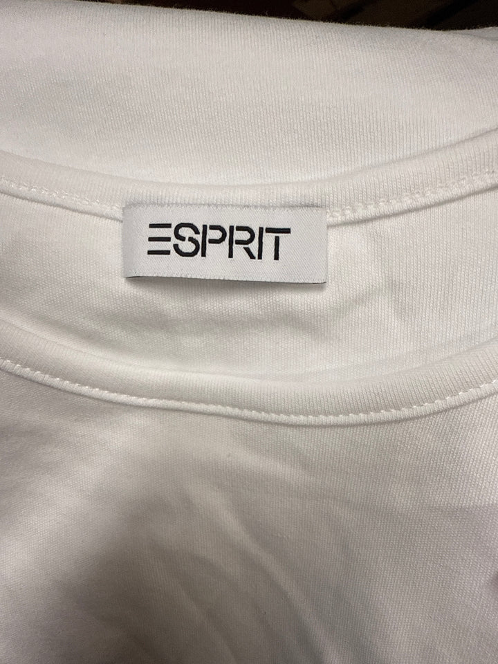 Esprit - Vit ärmfri topp i stretchmaterial