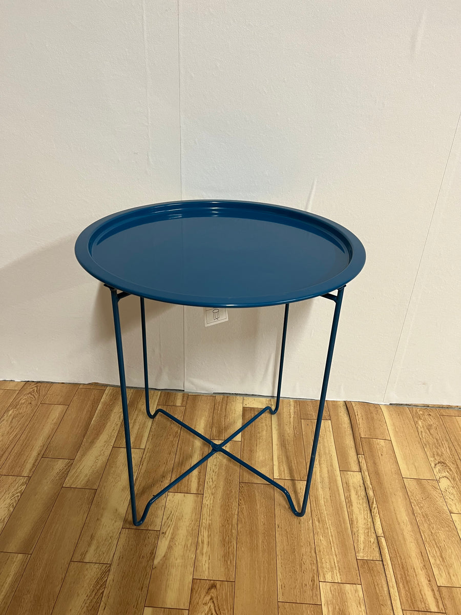 Elegant Blå Sidobord i Metall