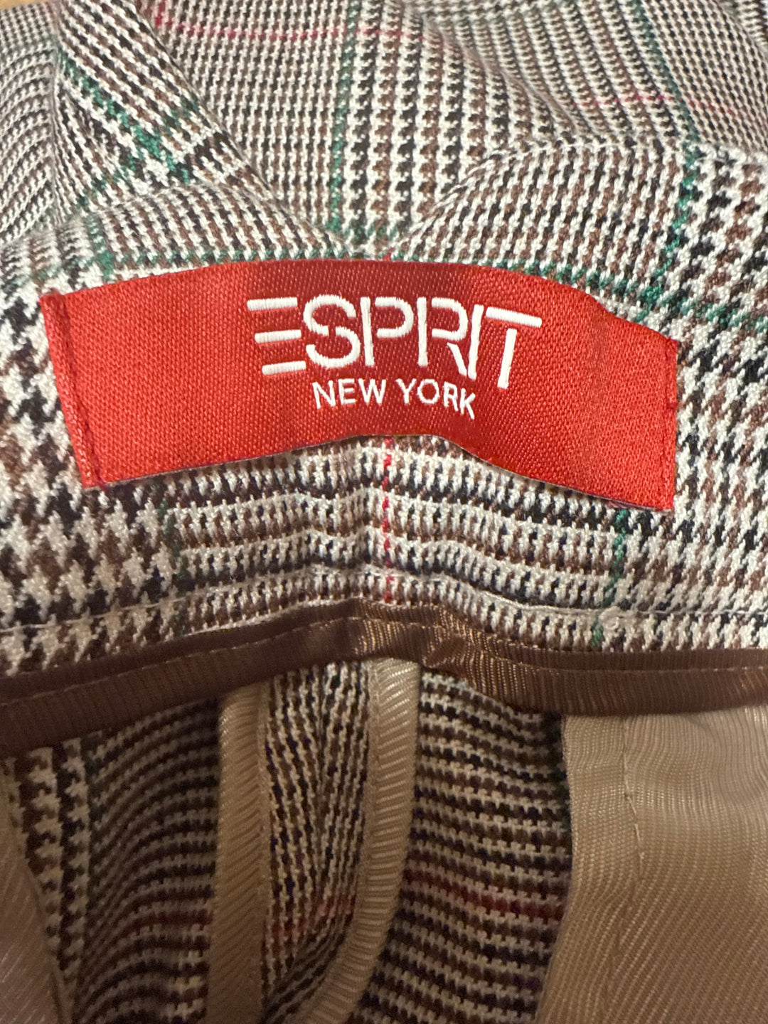 Esprit - Klassiska herrbyxor i rutigt mönster