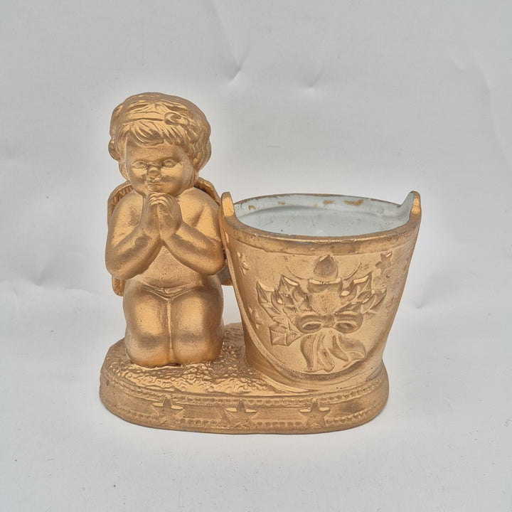 Änglakruka i lera, retro och charmig